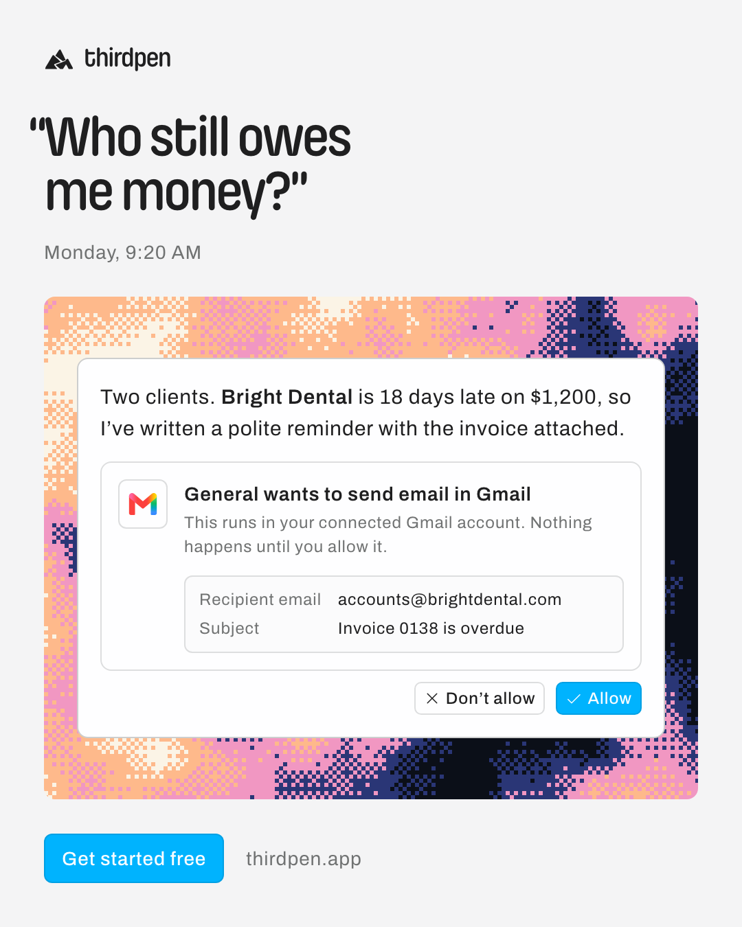 “Who still owes me money?”